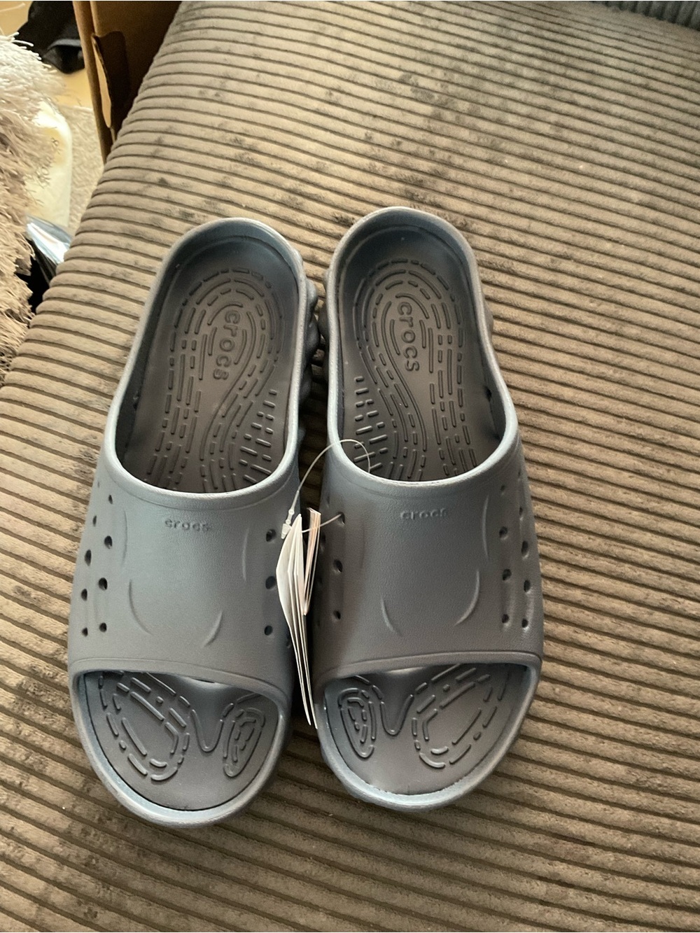 CROCS Men's Slate Gray Slide Sandals